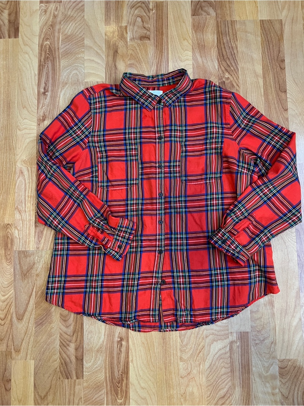 Old Navy Red Plaid Button-Down Shirt